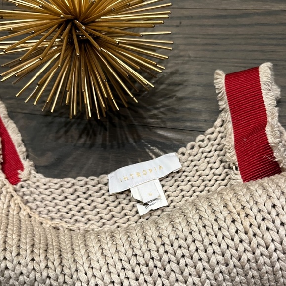 Anthropologie Intropia Piedra Linen Blend Knit Sweater / Tank Small - Picture 4 of 5